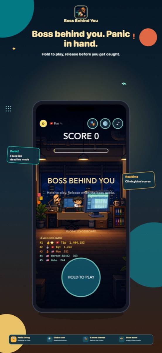 Captura de pantalla oficial de Boss Behind You, número 1