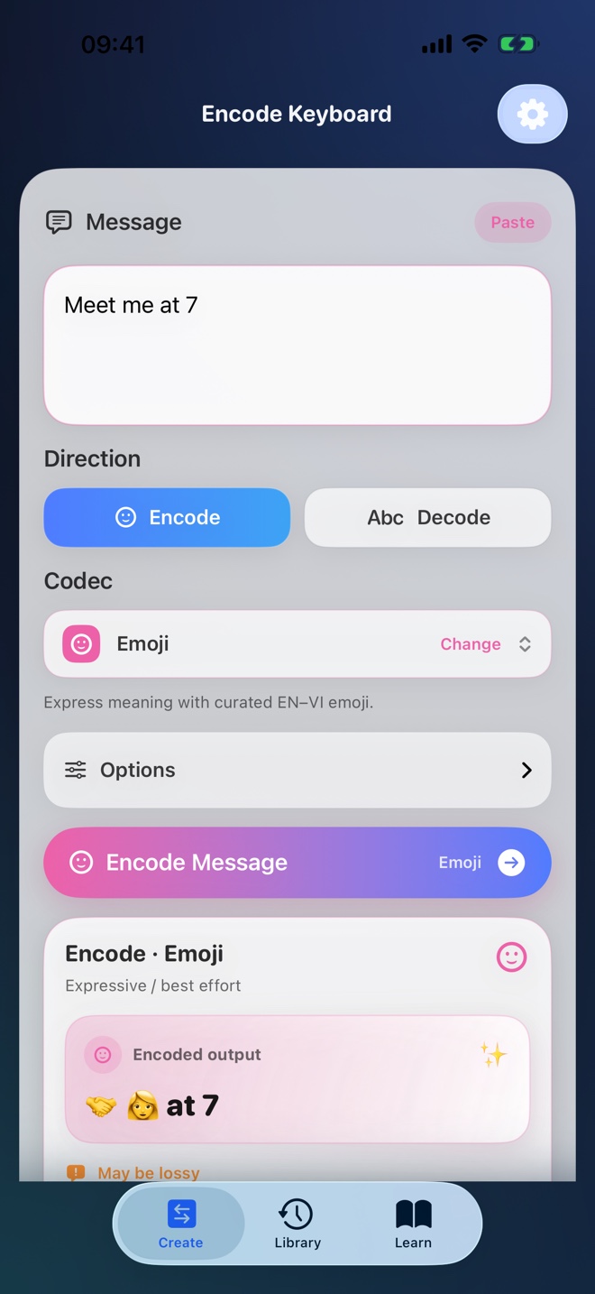 Encode Keyboard official product screenshot 1